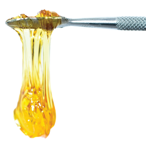 Close up of concentrate on dab tool