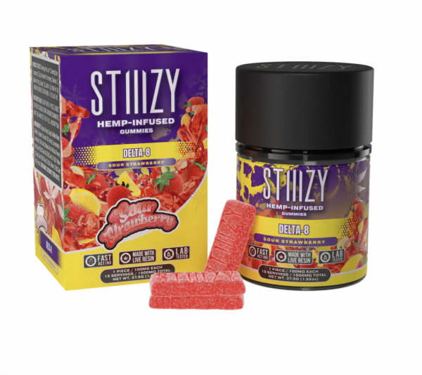 Stiiizy D8 Gummy - Sour Strawberry